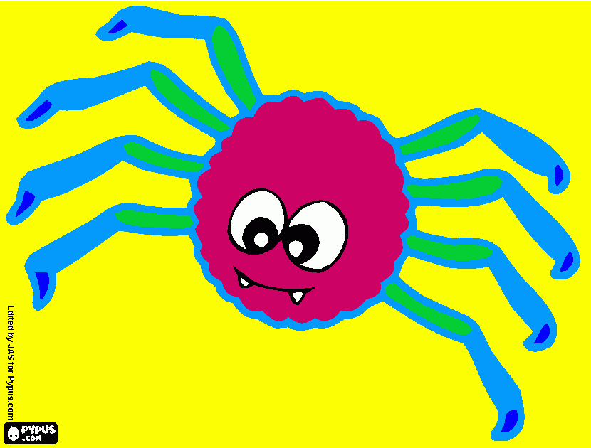 Arañita producida para colorear