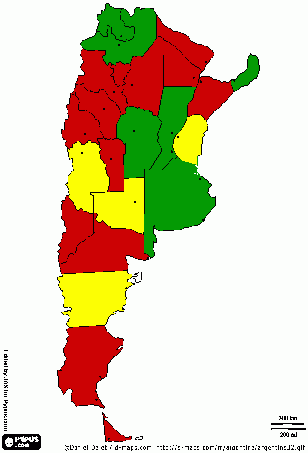 Argentina Heatmap 2021 para colorear