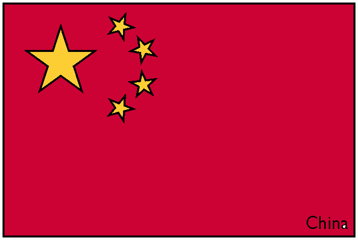 bandera de china para colorear