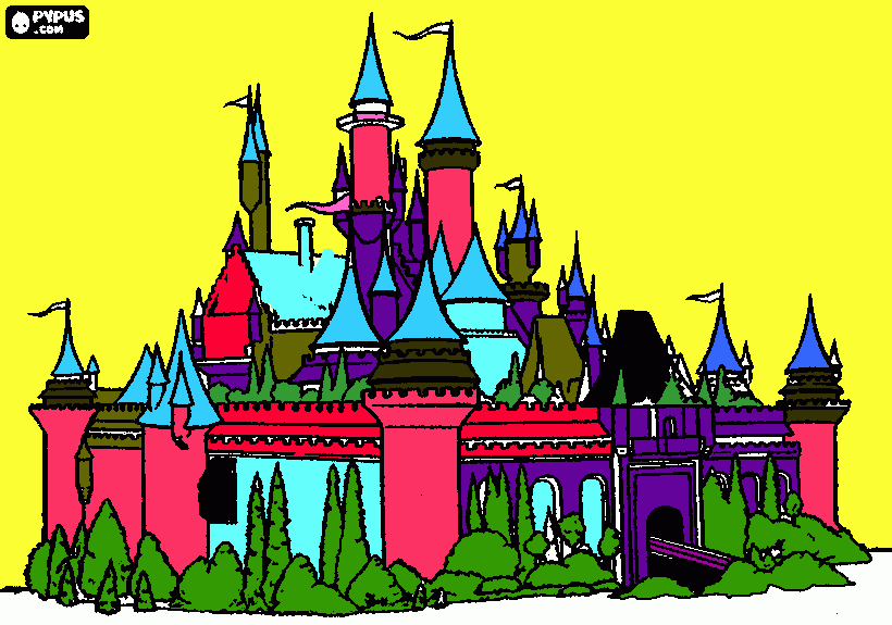 CASTILLO COLOREADO POR DIANA para colorear