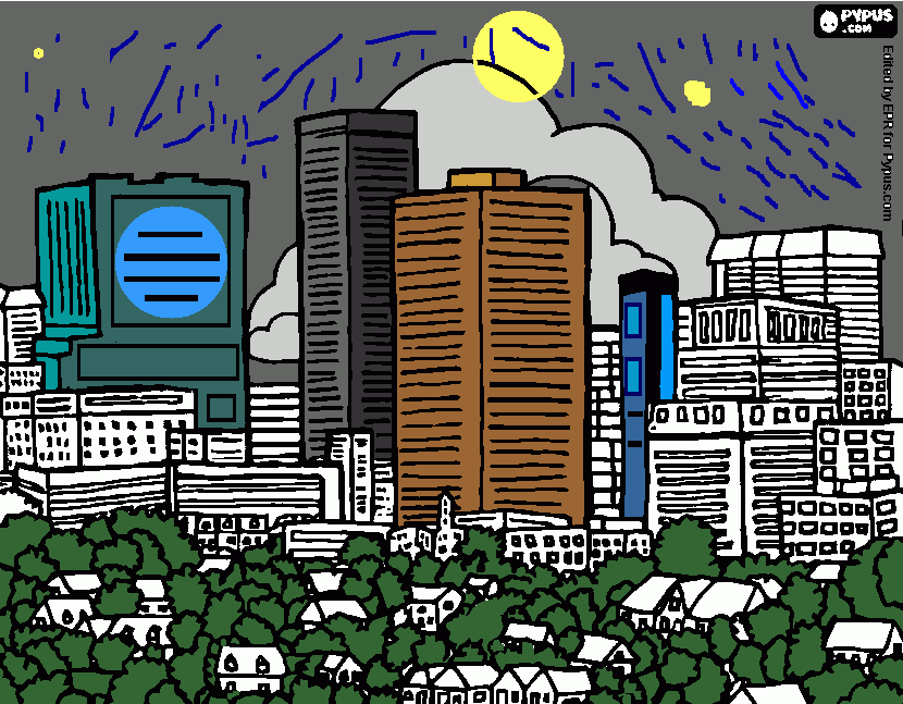 ciudad de nico para colorear