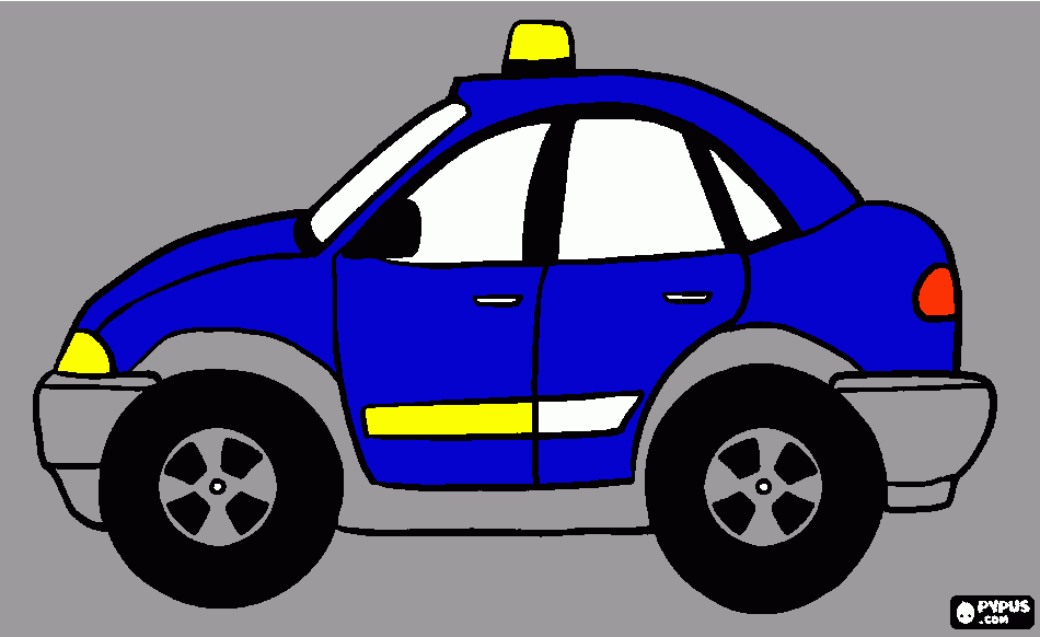 coche de policía de otro país  para colorear