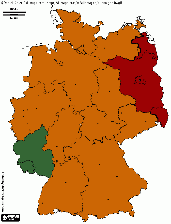 corrección de mapa de alemania para colorear