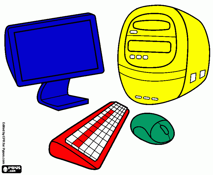 dibujo computacion Elias Arteaga para colorear