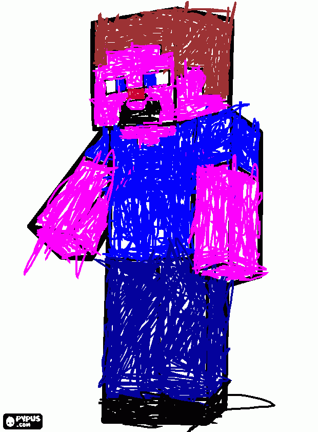 Dibujo Minecraft Steve para colorear