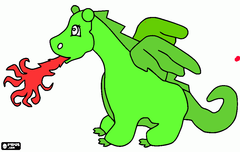 dragon de sebas para colorear