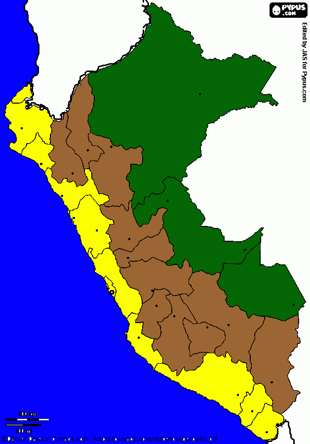 Mapa Tres Regiones Del Perú Para Colorear Imagui