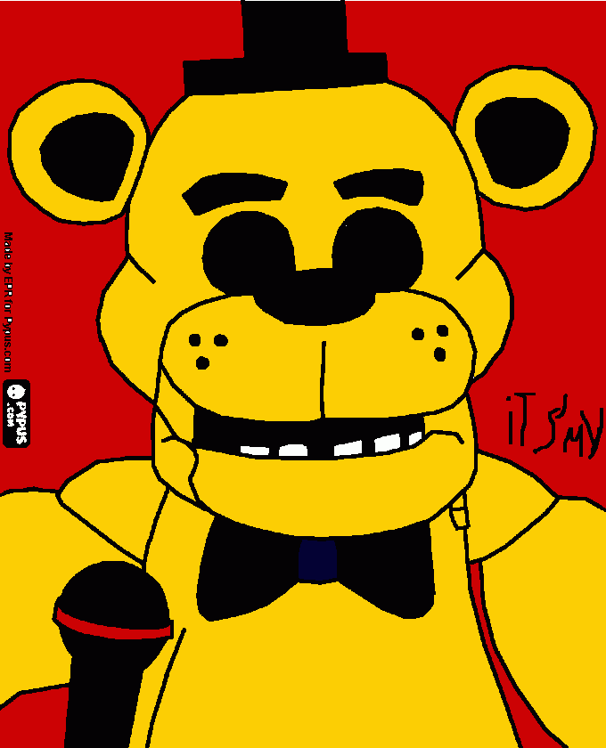 its'my golden freddy five at freddy's 2 para colorear