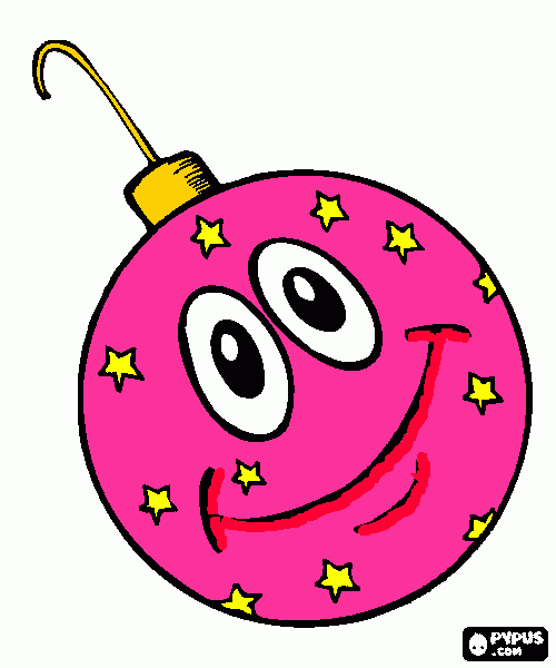 La bola de Navidad para colorear
