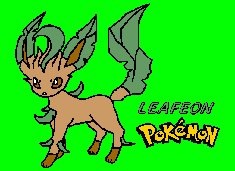Leafeon para colorear
