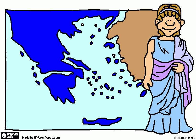 mapa grecia corregido para colorear