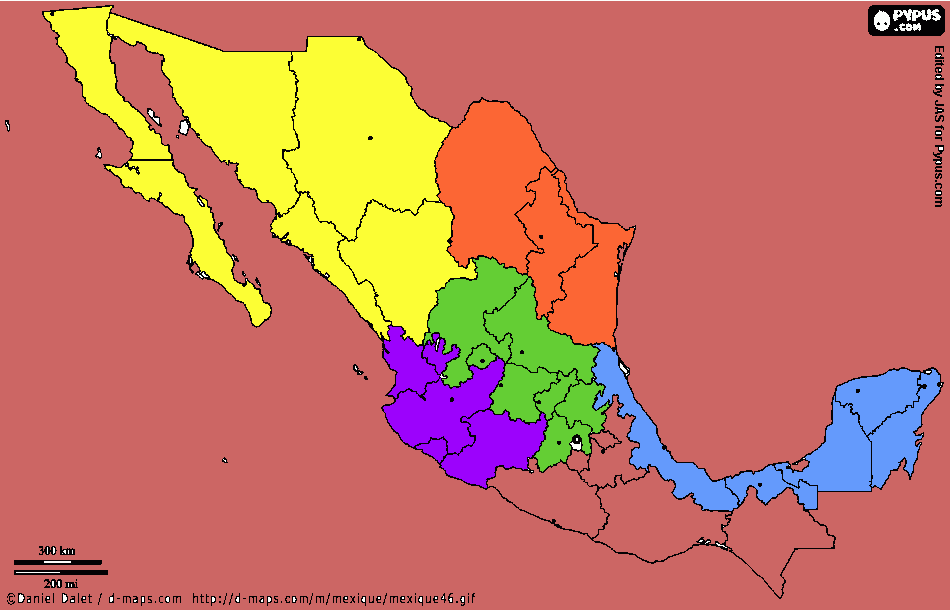 mapa republica inventarios para colorear