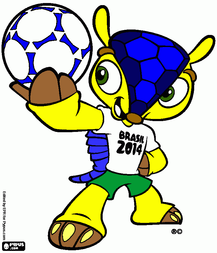 mascota brazilera para colorear