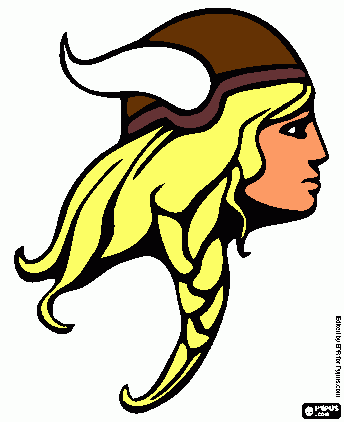 Mujer vikinga para colorear
