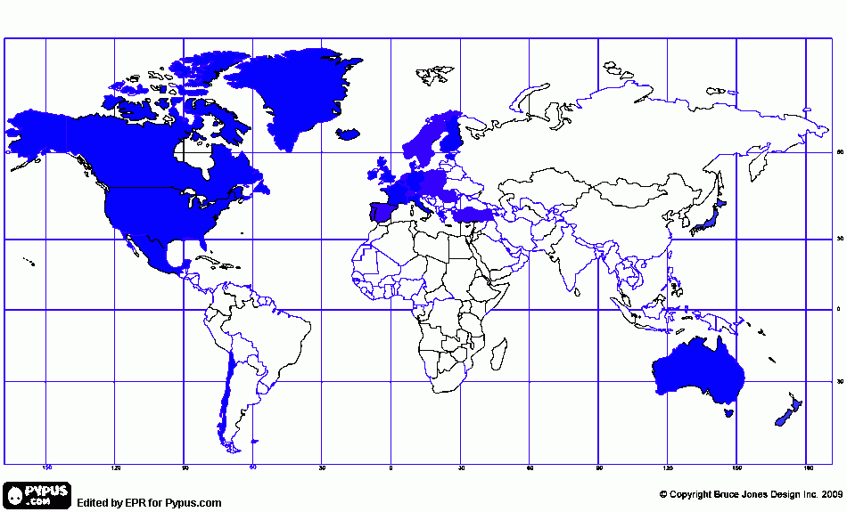 OCDE países para colorear