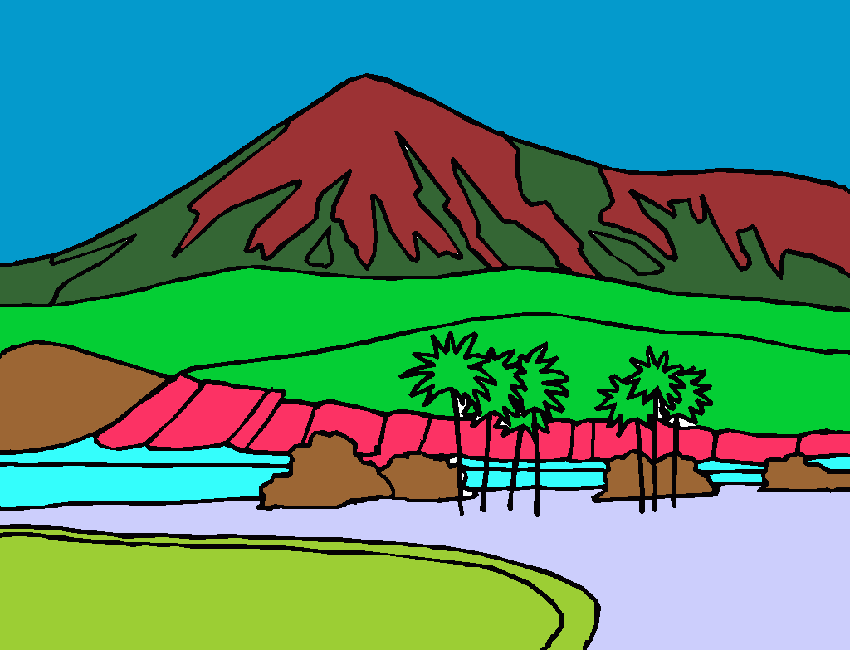 paisaje para colorear