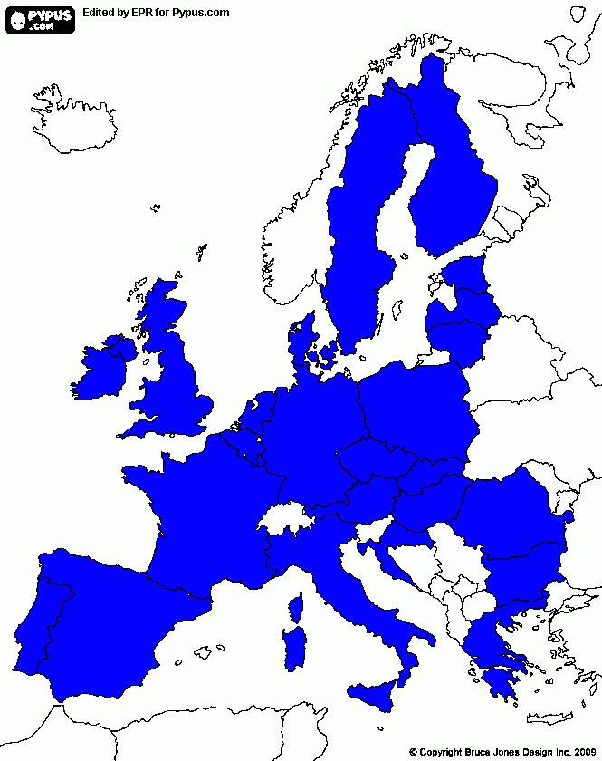 Países Unión europea para colorear