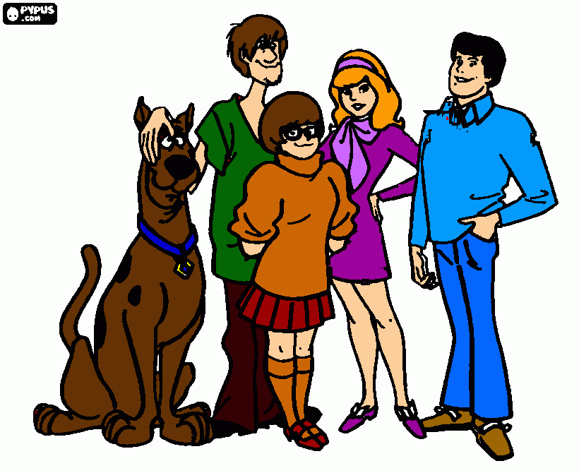 Scooby Doo Comienza el Misterio para colorear