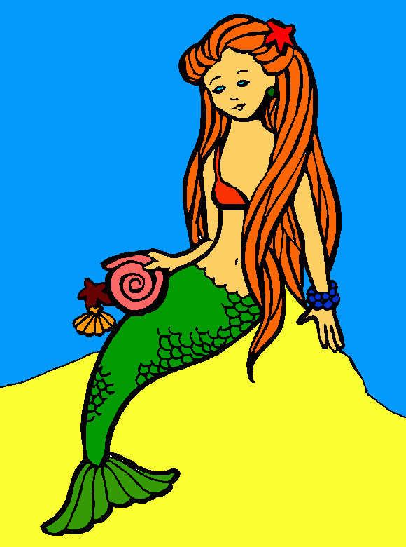 sirenas para colorear