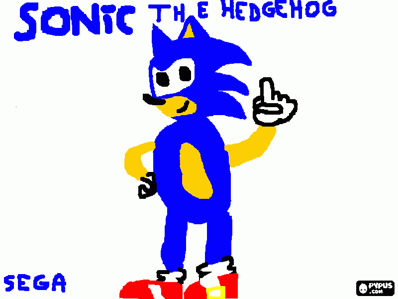 sonic the hedgehog Sega para colorear