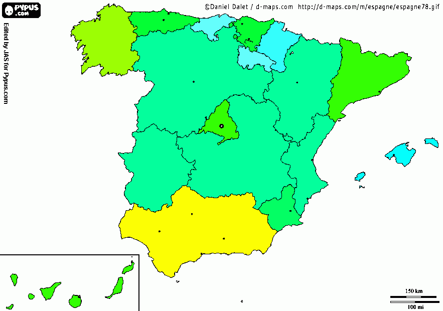 Spain - total responses para colorear