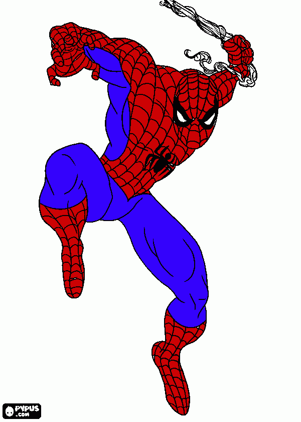 spiderman por Javi para colorear
