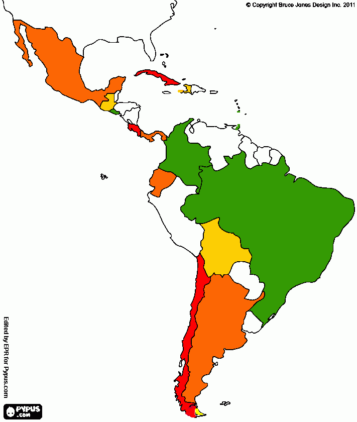 Transición demográfica en América Latina y el Caribe  para colorear