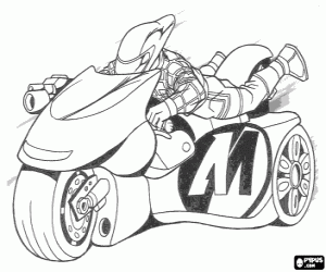 Colorear Action-Man motocicleta