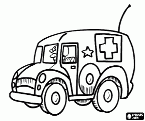 Colorear Ambulancia militar
