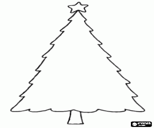 Colorear �rbol de Navidad para decorar con una estrella en la punta