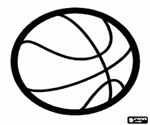 Colorear Bal�n o pelota de b�squet