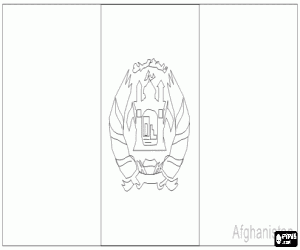 Colorear Bandera de Afganist�n