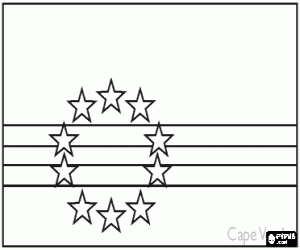 Colorear Bandera de Cabo Verde