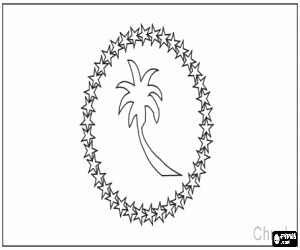 Colorear Bandera de Chuuk, uno de los Estados Federados de Micronesia