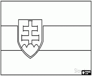 Colorear Bandera de Eslovaquia