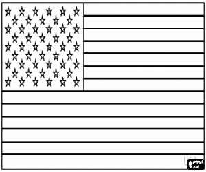Colorear Bandera de Estados Unidos de Am�rica o USA