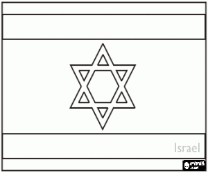 Colorear Bandera de Israel