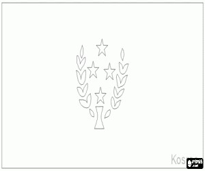 Colorear Bandera de Kosrae, uno de los Estados Federados de Micronesia