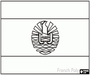 Colorear Bandera de la Polinesia Francesa