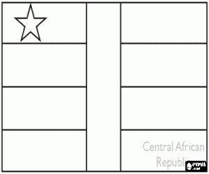 Colorear Bandera de la Rep�blica Centroafricana
