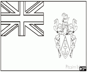 Colorear Bandera de las islas Pitcairn, territorio brit�nico de ultramar del oc�ano Pac�fico