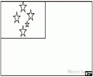 Colorear Bandera de Samoa