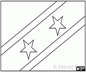 Colorear Bandera de San Crist�bal y Nieves