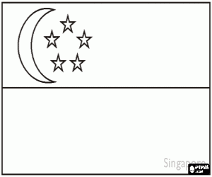 Colorear Bandera de Singapur