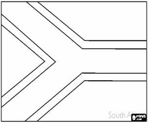Colorear Bandera de Sud�frica