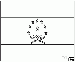 Colorear Bandera de Tayikist�n o Tajikistan