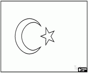 Colorear Bandera de Turqu�a
