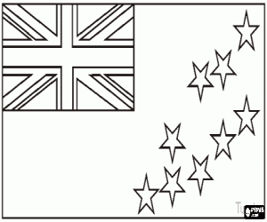 Colorear Bandera de Tuvalu 