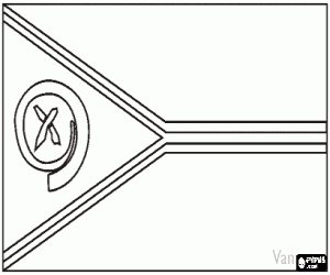 Colorear Bandera de Vanuatu