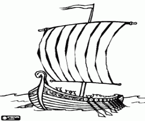 Colorear Barco vikingo
